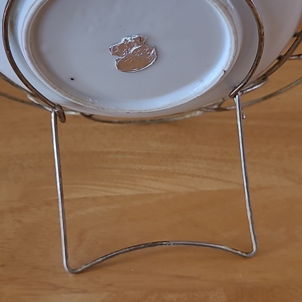 VINTAGE 1962 Seattle World's Fair Mini Plate With Wire Frame Hanger/Stand - Picture 6 of 15